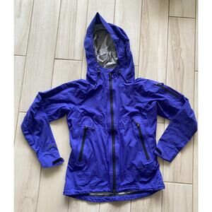 REI Women’s Small eVent RECCO Waterproof Hooded Jacket Blue Rain Shell Outdoor